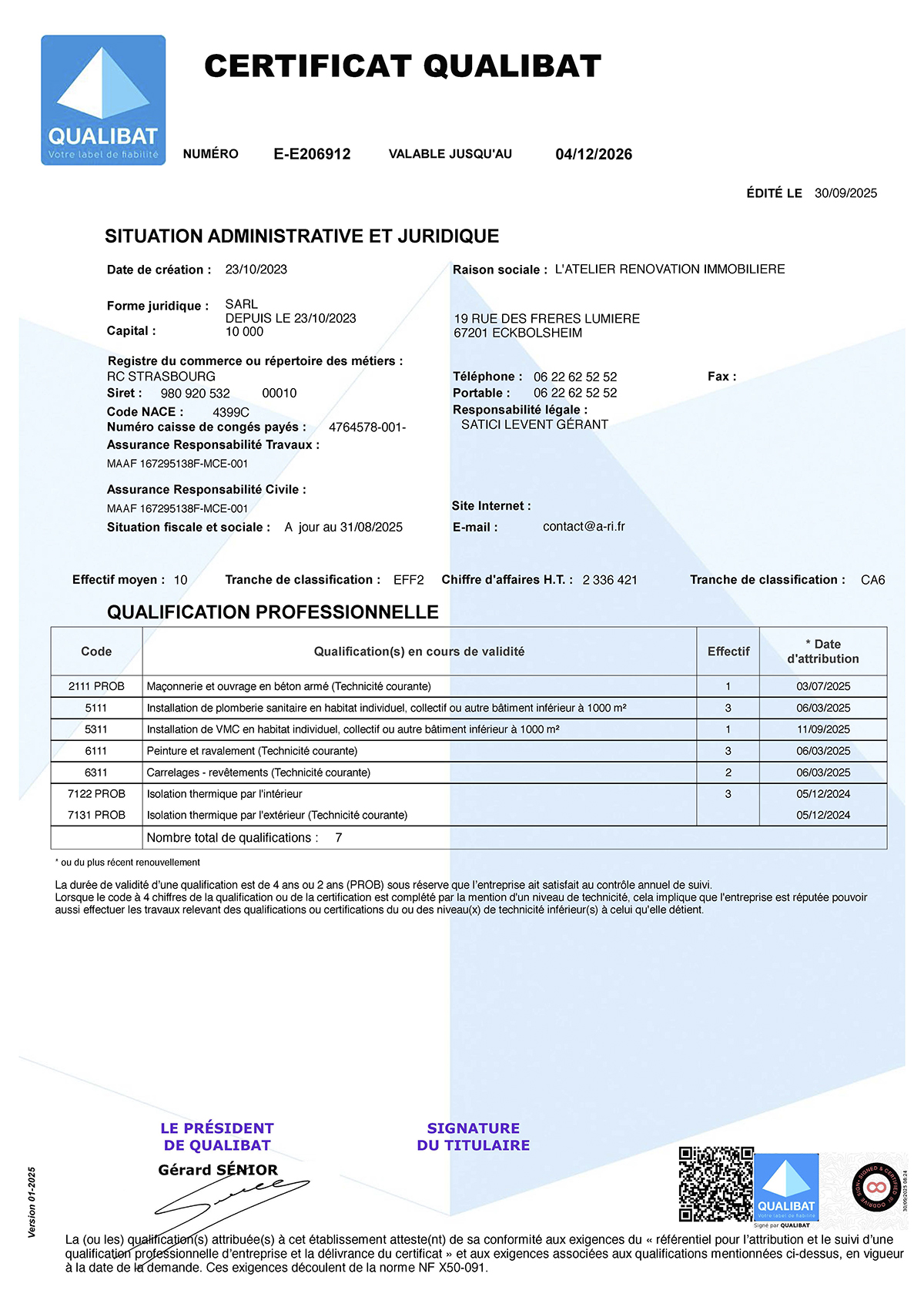 qualibat dq 2025 d67 certificat 206912 e206912 1 20250930 1 page 1